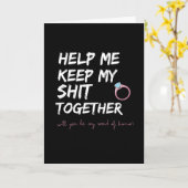 私の正気を保って 面白いブライズメイド カード (黄色い花)