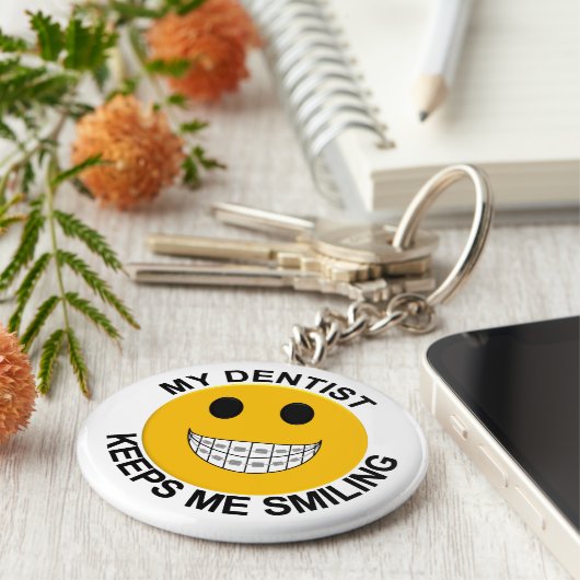私の歯科医保者の笑顔 – 顔キーチェーン キーホルダー (側面)