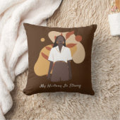 私の歴史は強い – 黒い歴史の月アフリカ クッション (ブランケット)