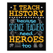 私の歴史は科学教えの先生がヒーローだからだ フォトプリント            (正面)