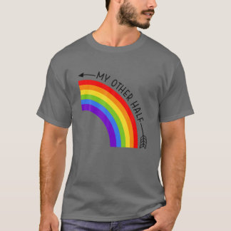私の残りの半分のゲイカップル虹LGBTアクールリーマ Tシャツ