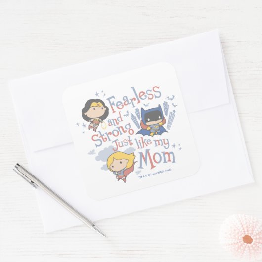 私の母と同じように恐れを知らず強く スクエアシール (封筒)
