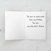 私の母と私の友人最高のの誕生日に カード (内部)