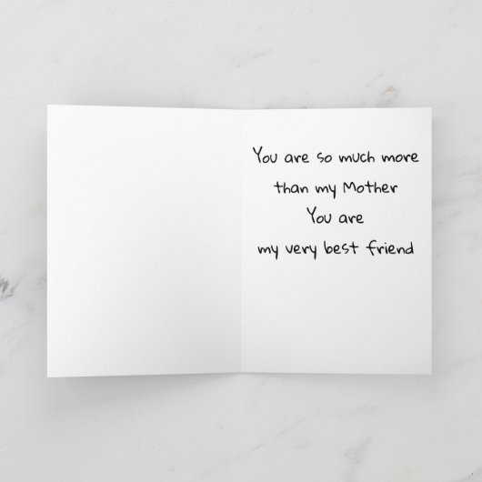 私の母と私の友人最高のの誕生日に カード (内部)