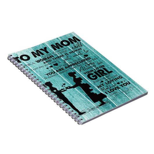 私の母にとって素敵な引用文 |母への贈り物 ノートブック (右側)