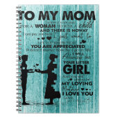 私の母にとって素敵な引用文 |母への贈り物 ノートブック (正面)