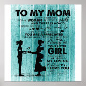 私の母にとって素敵な引用文 |母への贈り物 ポスター (正面)