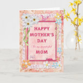 私の母には、クラフト母の日カード カード (黄色い花)