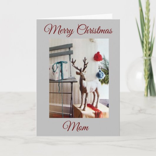 私の母に聖降誕祭**楽しんで** シーズンカード (正面)