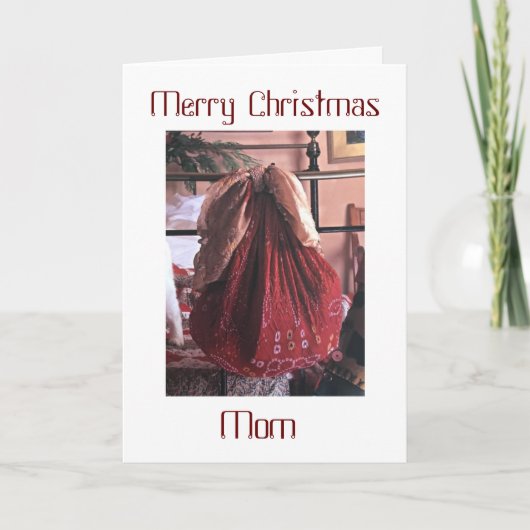 私の母に聖降誕祭**楽しんで** シーズンカード (正面)