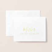 私の母に |ウエディングデーの手紙 箔カード (封筒付き正面)