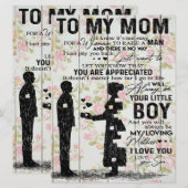 私の母に、母の誕生日ギフト、母への手紙 メニュー (正面/裏面)