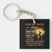 私の母のために天国のメモリアルデーギフト息子 キーホルダー (正面)