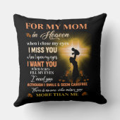 私の母のために天国のメモリアルデーギフト息子 クッション (裏面)