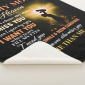 私の母のために天国のメモリアルデーギフト息子 シェルパブランケット (3/4)