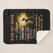 私の母のために天国のメモリアルデーギフト息子 シェルパブランケット (正面(横))