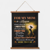 私の母のために天国のメモリアルデーギフト息子 吊り下げ型タペストリー (正面)