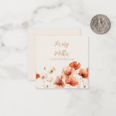 私の母のためのケシとワイルドフラワー ノートカード (正面/裏面インサイチュ)