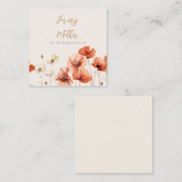 私の母のためのケシとワイルドフラワー ノートカード