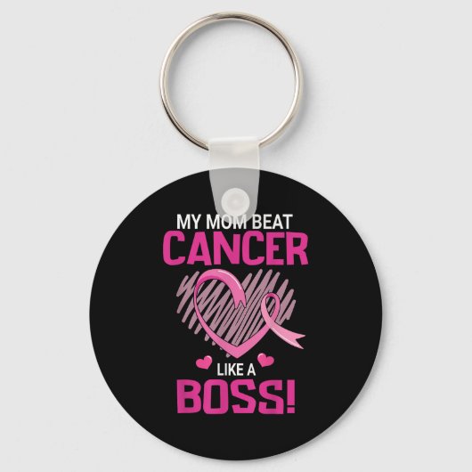 私の母のビート乳がんボス戦士Survのような キーホルダー (正面)