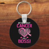 私の母のビート乳がんボス戦士Survのような キーホルダー (正面)
