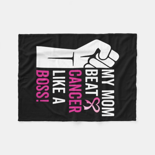 私の母のビート乳がんボス戦士Survのような フリースブランケット (正面(横))