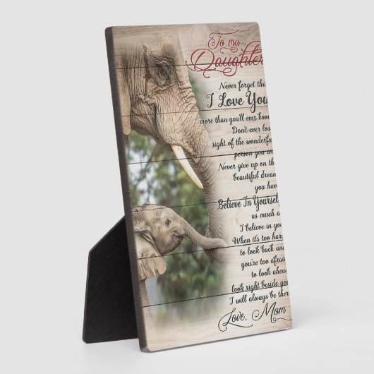 私の母のプレゼントの息子 |かわいい家族へのプレゼント フォトプラーク (側面)