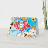 私の母の両方のためのイースター，スティームパンクうさぎ シーズンカード (正面)