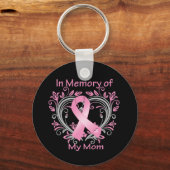 私の母の乳がんハートを思い出して キーホルダー (正面)