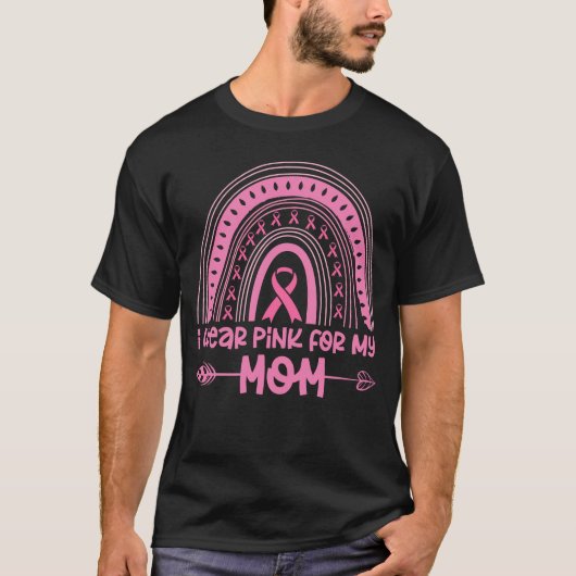 私の母の乳がんピンクレインボー Tシャツ (正面)