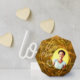 私の母の光最高の光の金ゴールド フォトブロック