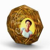 私の母の光最高の光の金ゴールド フォトブロック (右)
