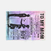 私の母の息子 |お最高の母さんのプレゼント フリースブランケット (正面(横))