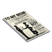 私の母の息子 |ホームデコール |ママへの贈り物 ノートブック (右側)