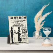 私の母の息子 |ホームデコール |ママへの贈り物 フォトプラーク (側面)