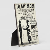 私の母の息子 |ホームデコール |ママへの贈り物 フォトプラーク (側面)