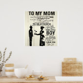 私の母の息子 |ホームデコール |ママへの贈り物 ポスター (キッチン)