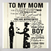 私の母の息子 |ホームデコール |ママへの贈り物 ポスター (正面)