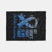 私の母の戦いは私のファイト糖尿病認識度 フリースブランケット (正面(横))