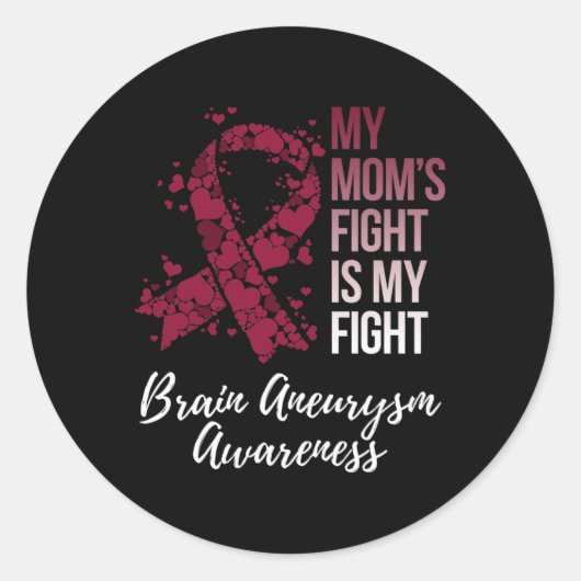 私の母の戦いは私の戦い脳動脈瘤アワレ ラウンドシール (正面)