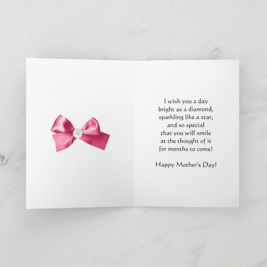 私の母の日カードにクラフトの母の カード (内部)