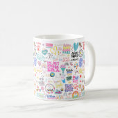 私の母の時代に肯定マグカップ コーヒーマグカップ (正面右)