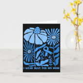 私の母の糖尿病啓発のため青を身に着けています ボホ フロ カード (黄色い花)