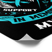 私の母の衣服ティール（緑がかった色）卵巣がん認識度Fa ポスター (角)