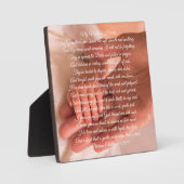 私の母の詩のプレート フォトプラーク (正面)