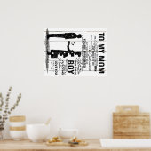 私の母の贈り物にかわいい息子 |素敵な家族の贈り物 ポスター (キッチン)