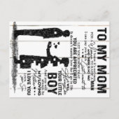 私の母の贈り物にかわいい息子 |素敵な家族の贈り物 案内ポストカード (正面)