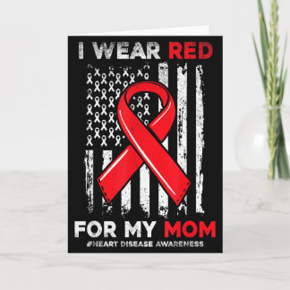 私の母のCHD心臓病啓発のために赤を着る カード