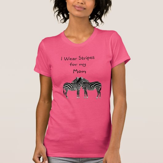 私の母のEDS認知症のためのストライプを着ています Tシャツ (正面)