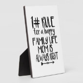 私の母はいつも正しい フォトプラーク (側面)